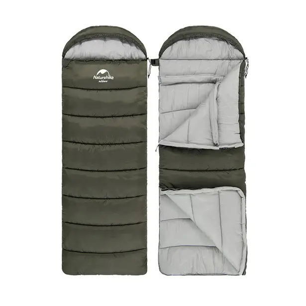 2 - Спальник з капюшоном правий (-3°C) Naturehike U350S NH20MSD07. Олива