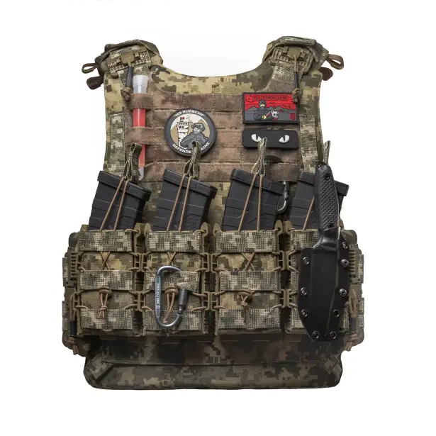 10 - Плитоноска VEPR, збільшена площа захисту. (аналог IOTV G4) Molle. Колір Піксель. Розмір L