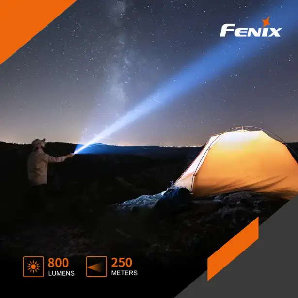 8 - Ліхтар ручний Fenix PD25R. Чорний