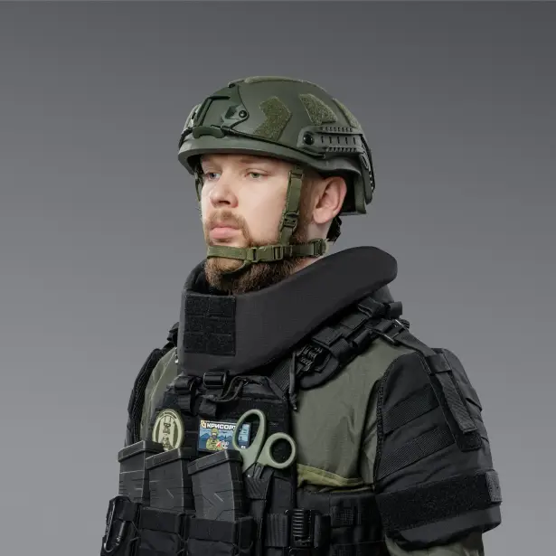 3 - Балістичний захист шиї 2-го класу захисту. CORDURA 1000D. Чорний