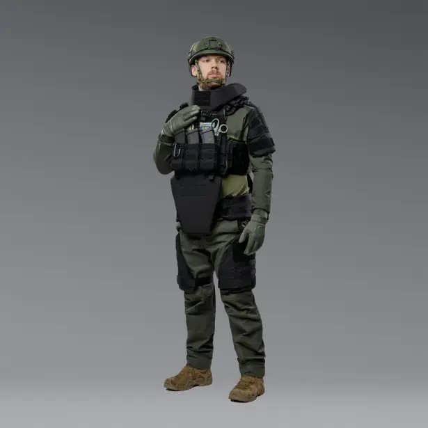 3 - Балістичний захист плечей 2-го класу захисту. CORDURA 1000D. Чорний