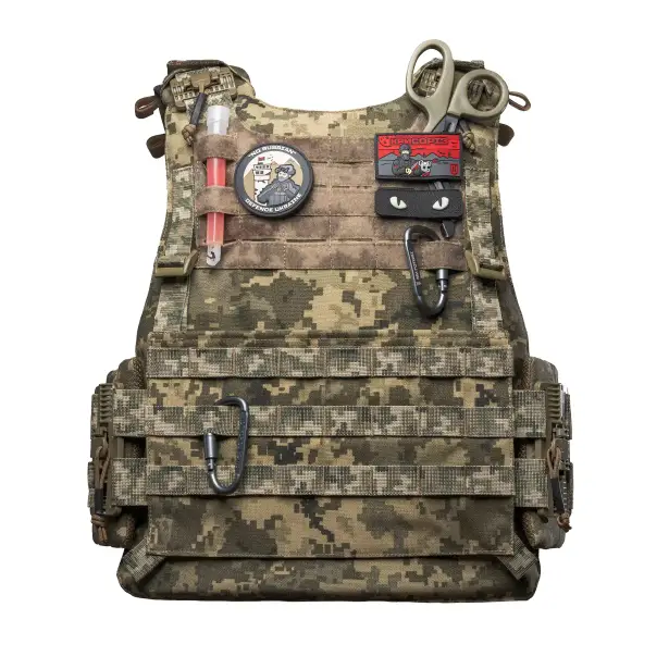 11 - Плитоноска VEPR, збільшена площа захисту. (аналог IOTV G4) Molle. Колір Піксель. Розмір L