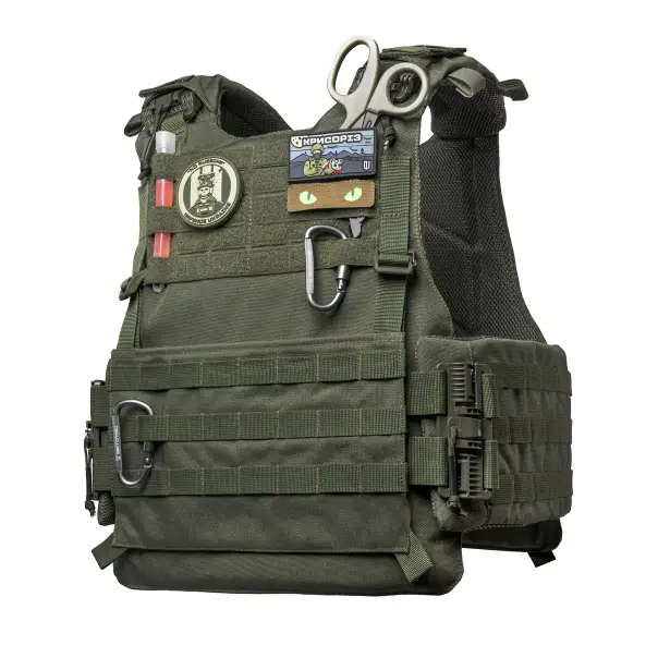 11 - Плитоноска VEPR, збільшена площа захисту. (аналог IOTV G4) Molle. Колір Олива. Розмір S