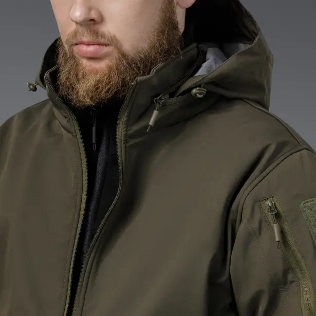 9 - Куртка тактична SoftShell APEX Shield Storm. Осінь-Весна Олива. Розмір S