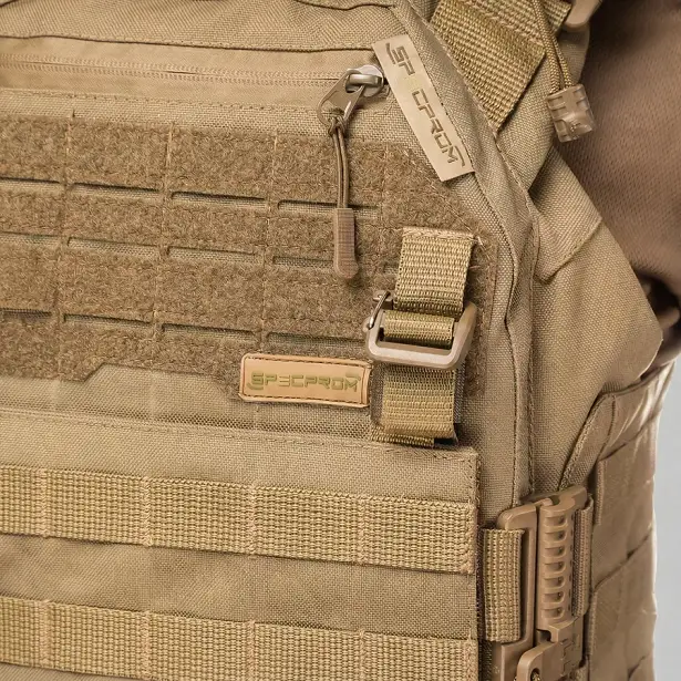 11 - Плитоноска жіноча Warmor gen.3 FL SPECPROM (for Ladies). Без підсумків. Зі швидким боковим та верхнім скиданням (без плит). Койот