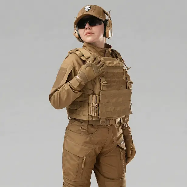 12 - Плитоноска жіноча Warmor gen.3 FL SPECPROM (for Ladies). Без підсумків. Зі швидким боковим та верхнім скиданням (без плит). Койот