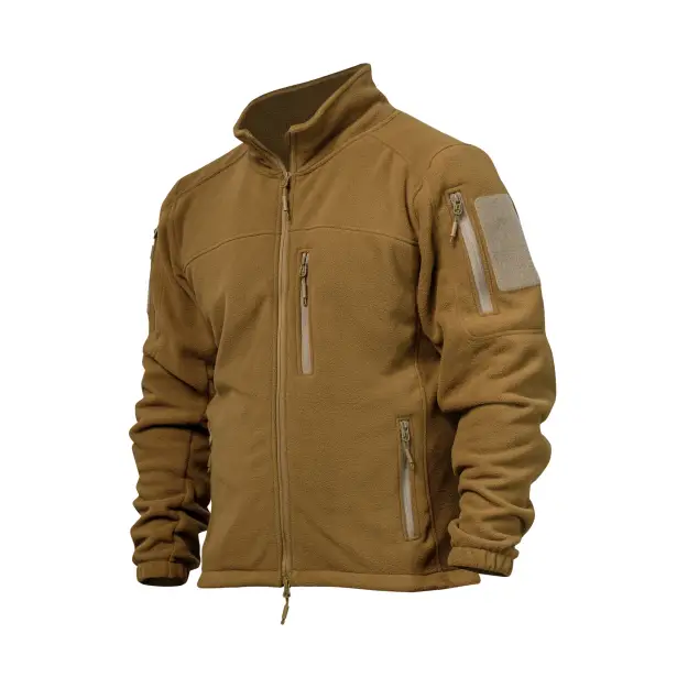 1 - Флісова тактична кофта на блискавці. Койот. Polyester. Розмір XL