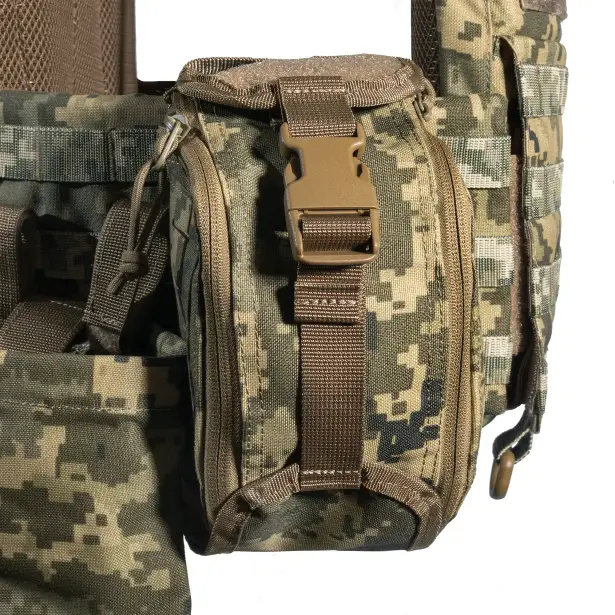 8 - Плитоноска SVAROG (Комплект 9 підсумків) з системою швидкого скидання. Molle. Колір Піксель.