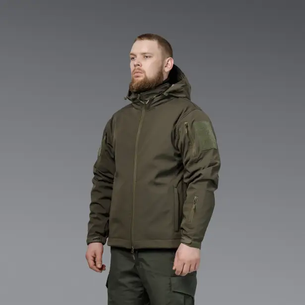 2 - Куртка тактична SoftShell APEX Shield Storm. Осінь-Весна Олива. Розмір S