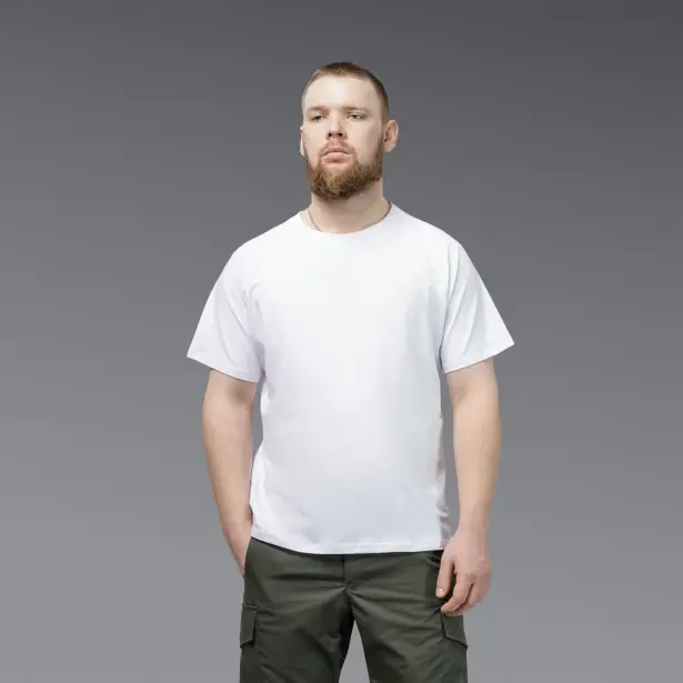 5 - Футболка Urban Cotton. Бавовна/еластан. Біла. Розмір L