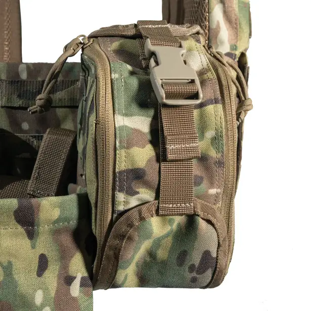 11 - Плитоноска SVAROG (Комплект 9 підсумків) з системою швидкого скидання. Molle. Колір Мультикам.