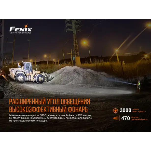 7 - Ліхтар ручний Fenix C7. Чорний