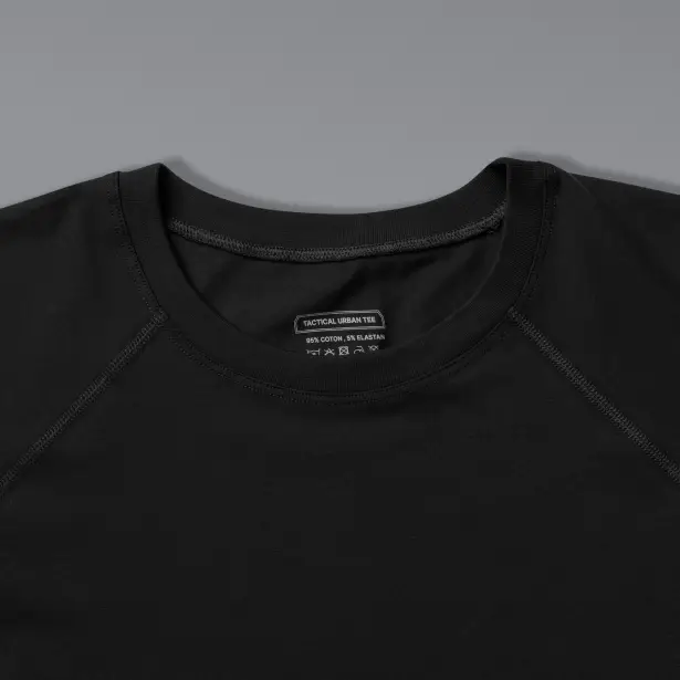 11 - Футболка Urban Cotton. Бавовна/еластан. Чорна. Розмір M