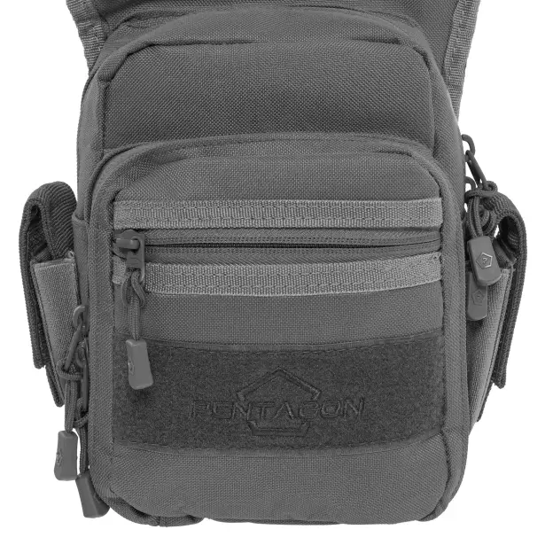 6 - Стегнова сумка Pentagon Max S 2.0 Thigh Pouch 3.7 л. Сірий