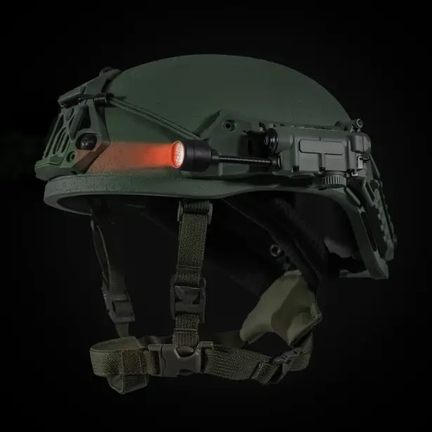 6 - Ліхтар тактичний на шолом Sidewinder MPLS 5LED з IFF (свій-чужий) маяком. Олива