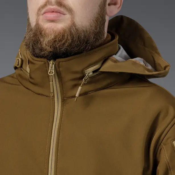 10 - Куртка тактична SoftShell APEX Shield Storm. Осінь-Весна Койот. Розмір S