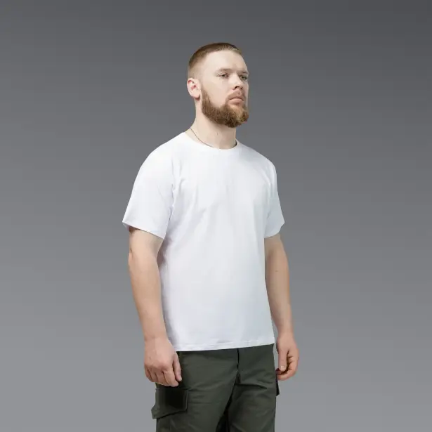 6 - Футболка Urban Cotton. Бавовна/еластан. Біла. Розмір L
