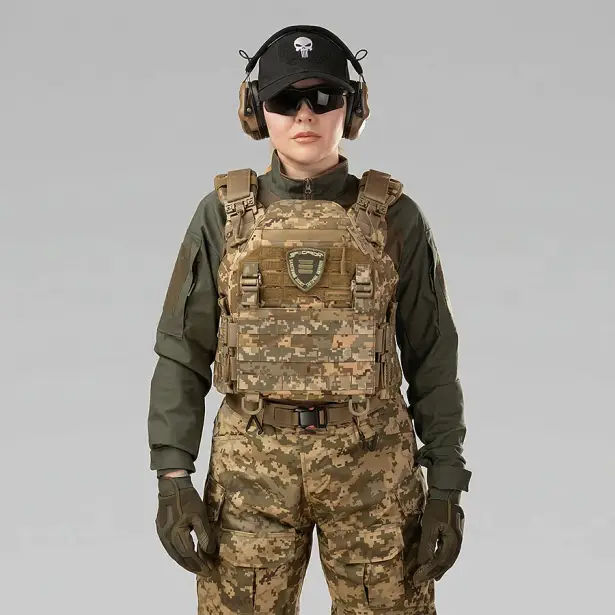 5 - Плитоноска жіноча Warmor gen.3 FL SPECPROM (for Ladies). Без підсумків. Зі швидким боковим та верхнім скиданням (без плит). Піксель