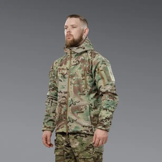 2 - Куртка тактична SoftShell APEX Flex Осінь-Весна Мультикам. Розмір M