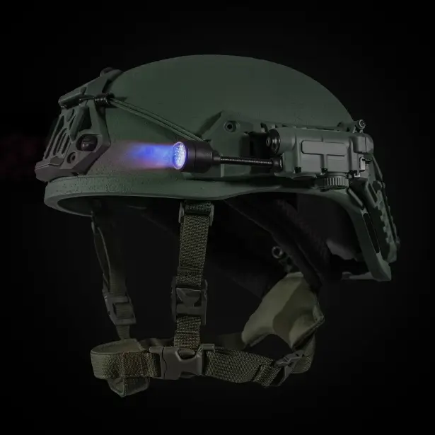 7 - Ліхтар тактичний на шолом Sidewinder MPLS 5LED з IFF (свій-чужий) маяком. Олива