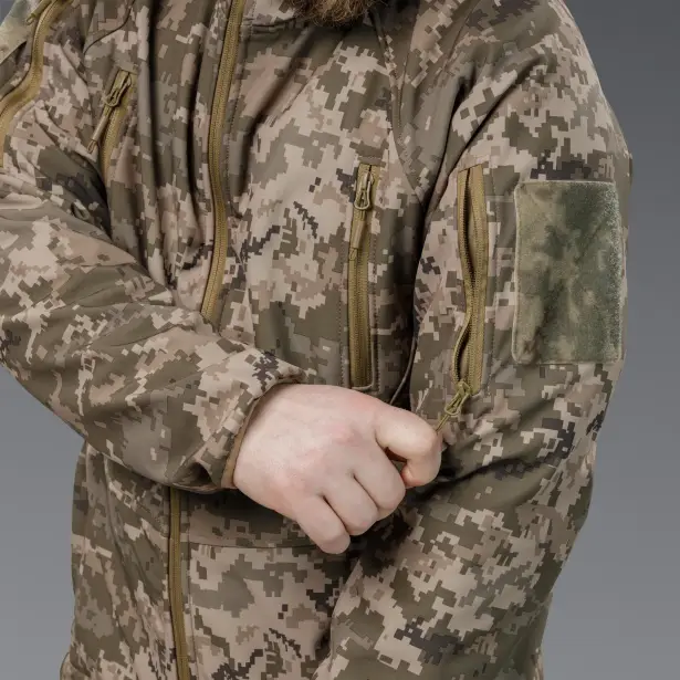 10 - Куртка тактична SoftShell APEX Flex. Осінь-Весна Піксель. Розмір XL