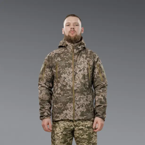 6 - Куртка тактична SoftShell APEX Flex. Осінь-Весна Піксель. Розмір XL