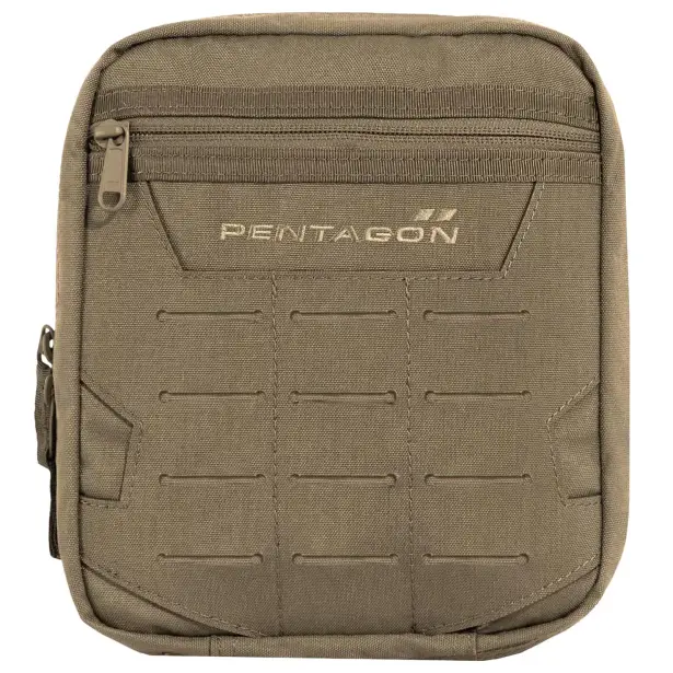 1 - Органайзер тактический Pentagon EDC 2.0 Pouch Molle LaserCut. Койот