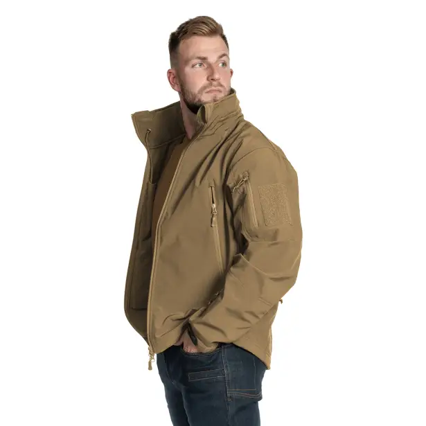 3 - Куртка Helikon Gunfighter Softshell Shark Skin Windblocker. Койот