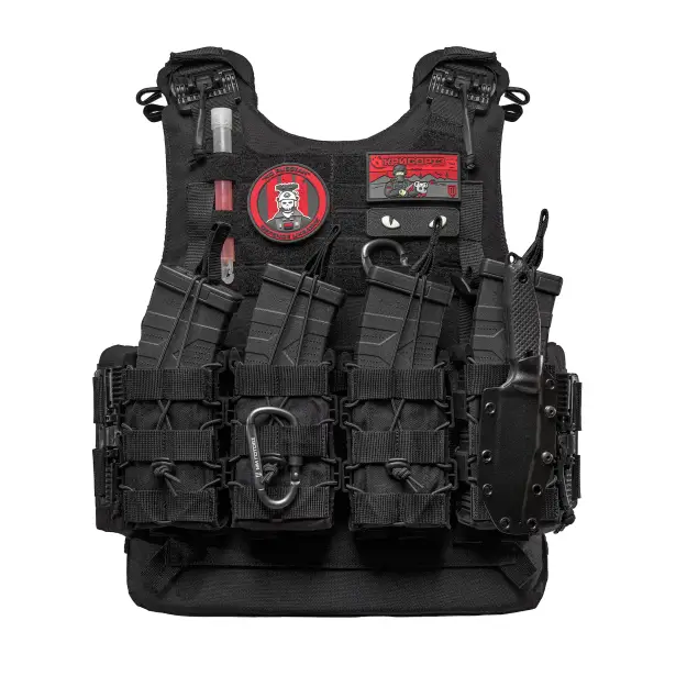 5 - Плитоноска VEPR, збільшена площа захисту. (аналог IOTV G4) Molle. Колір Чорний. Розмір S