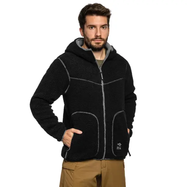 3 - Флісова куртка-кофта Pentagon IANOS SHERPA 2-IN-1. Чорний