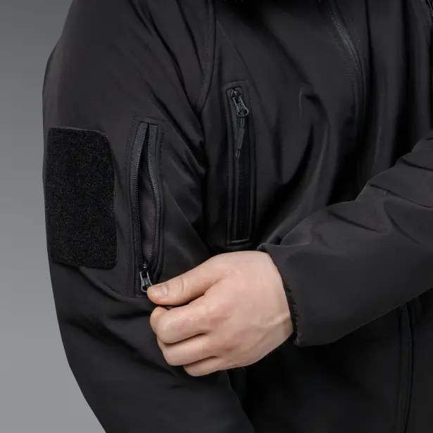 10 - Куртка тактична SoftShell APEX Flex. Осінь-Весна Чорний. Розмір XL