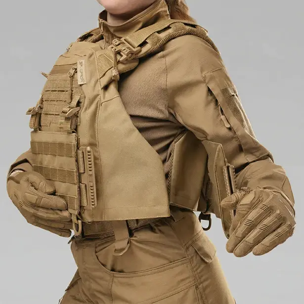 8 - Плитоноска жіноча Warmor gen.3 FL SPECPROM (for Ladies). Без підсумків. Зі швидким боковим та верхнім скиданням (без плит). Койот