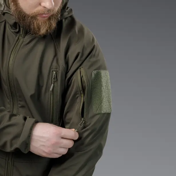 11 - Куртка тактична SoftShell APEX Flex. Осінь-Весна Олива. Розмір S