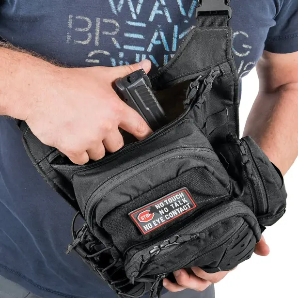 4 - Сумка через плече Helikon EDC Side Bag Cordura. Чорний