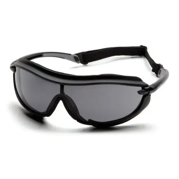 1 - Окуляри захисні з ущільнювачем Pyramex XS3 Plus (gray) Anti-Fog, Чорні