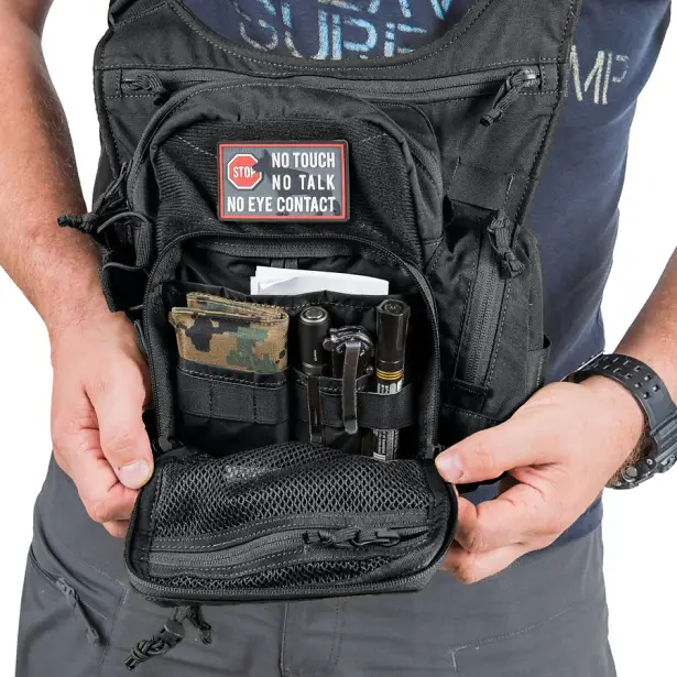 2 - Сумка через плече Helikon EDC Side Bag Cordura. Чорний