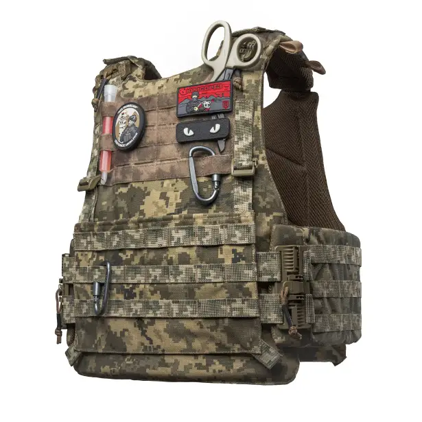 8 - Плитоноска VEPR, збільшена площа захисту. (аналог IOTV G4) Molle. Колір Піксель. Розмір L