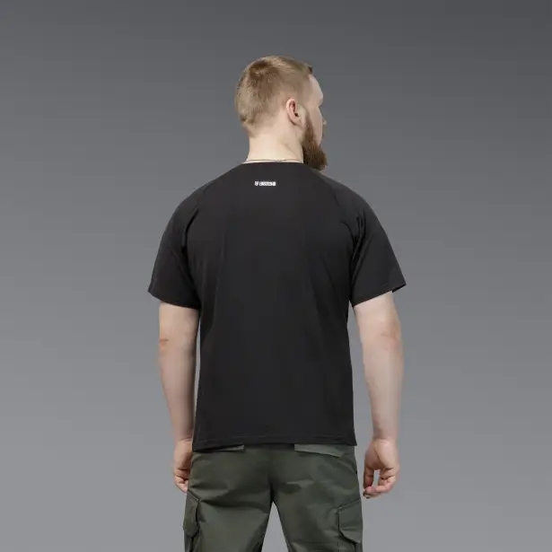 3 - Футболка Urban Cotton. Бавовна/еластан. Чорна. Розмір M