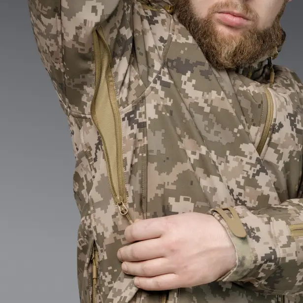 12 - Куртка тактична SoftShell APEX Shield Storm. Осінь-Весна Піксель. Розмір L