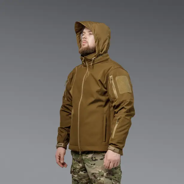 6 - Куртка тактична SoftShell APEX Shield Storm. Осінь-Весна Койот. Розмір S