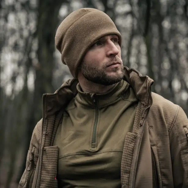 5 - Шапка флісова Helikon Watch Cap. Койот