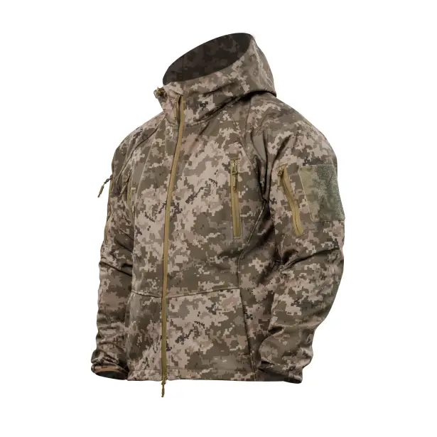 1 - Куртка тактична SoftShell APEX Flex. Осінь-Весна Піксель. Розмір XL