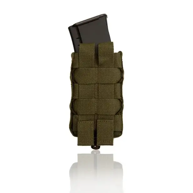 4 - Підсумок одинарний пластиковий під магазини AK\AR. Cordura 1000D. Molle. Олива