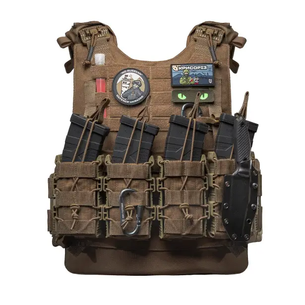 5 - Плитоноска VEPR, збільшена площа захисту. (аналог IOTV G4) Molle. Колір Койот. Розмір S