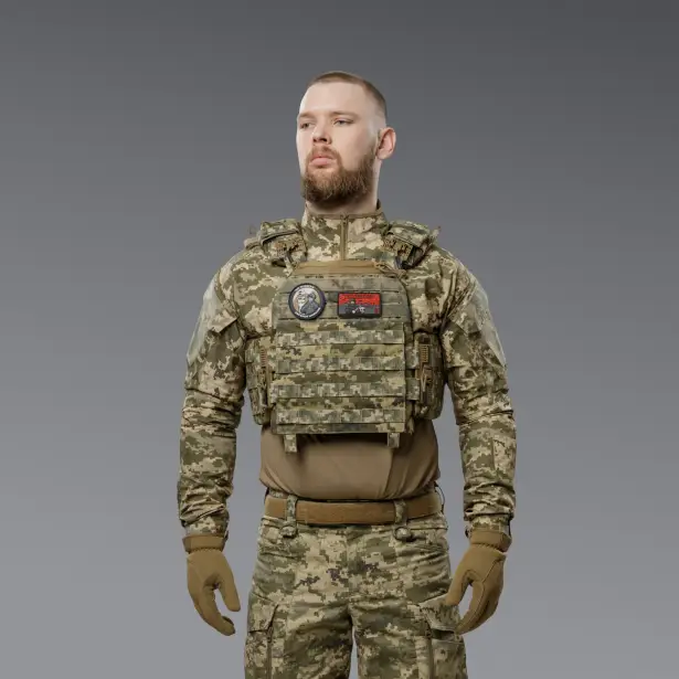 3 - Плитоноска TUR PRO Gen 1. З системою швидкого скидання, для бронеплит розміром 25х30 см. Колір Піксель. Розмір L