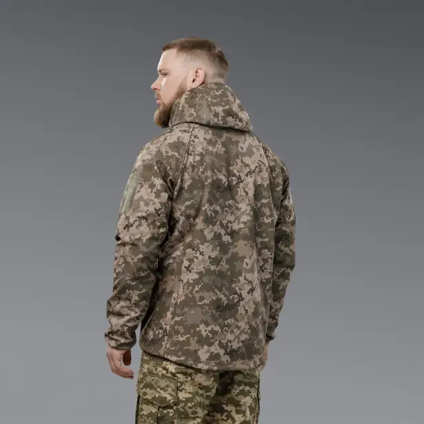 3 - Куртка тактична SoftShell APEX Flex. Осінь-Весна Піксель. Розмір XL