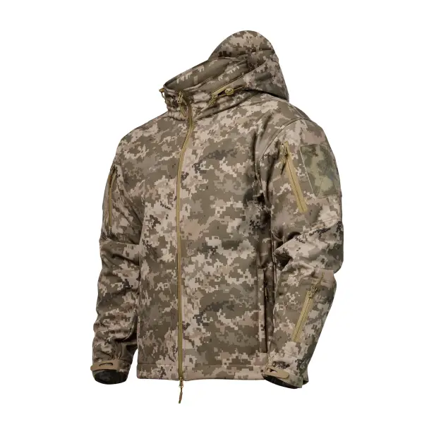 1 - Куртка тактична SoftShell APEX Shield Storm. Осінь-Весна Піксель. Розмір L