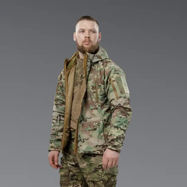 4 - Куртка тактична SoftShell APEX Flex Осінь-Весна Мультикам. Розмір M