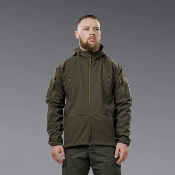 7 - Куртка тактична SoftShell APEX Flex. Осінь-Весна Олива. Розмір S