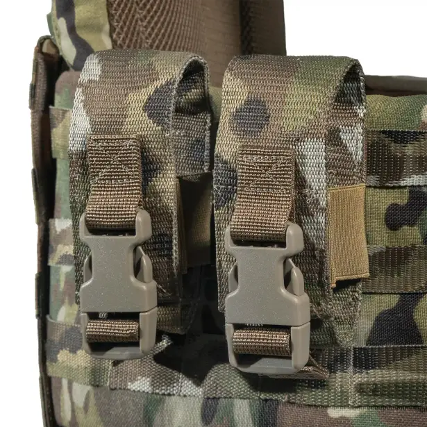 13 - Плитоноска SVAROG (Комплект 9 підсумків) з системою швидкого скидання. Molle. Колір Мультикам.